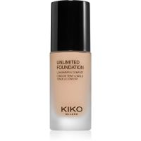 KIKO Milano Unlimited Foundation tartós folyékony alapozó matt hatással árnyalat 02 Neutral 30 ml