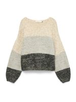 VERO MODA Pulover  bež melange / siva / siva melange