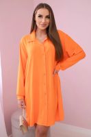 Long shirt with orange viscose