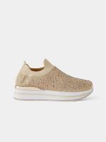 Resti Wsuwane damskie materiałowe buty sportowe z cyrkoniami Adeq