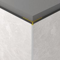 Listwa Aluminiowa 2800X4,5X4,5 Do Płyt Rocko Tiles Narożnik Strzałkowy Biała Profspc-Ext-A-White