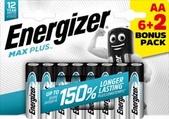 Energizer Max Plus AA alkalické batérie 6+2 8ks E303322200