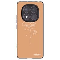 Silikónový čierny obal pre Xiaomi Redmi Note 14 Pro 4G - Peonies