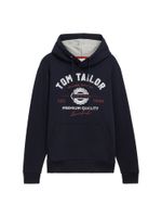 TOM TAILOR Sweater majica  morsko plava / tamno crvena / bijela