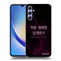 Silikónový prehľadný obal pre Samsung Galaxy A34 5G A346B - No bad vibes