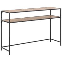 KONZOLOVÝ STOLÍK, čierna, divoký dub, kompozitné drevo, 120/35/79 cm