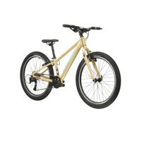 Odlehčené juniorské kolo Kross LEVEL JR 1.0 24" Gen 007 • 130-150 cm • 12 kg S (12", 130-150 cm) béžová/červená/lesk