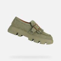 Light green women's moccasins Geox Vilde - Women's
