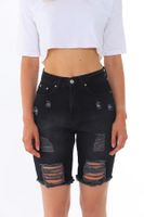 BİKELİFE Blue High Waist Denim shorts