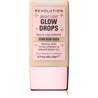 Makeup Revolution Bright Light Glow Drops течен хайлайтър цвят Golden Star Dew 23 мл.