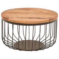 Livetastic KONFERENČNÝ STOLÍK, prírodná farba, čierna, drevo, kov, 58/33/58 cm