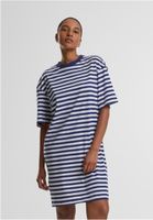 Women's striped dress oversized white/navy blue