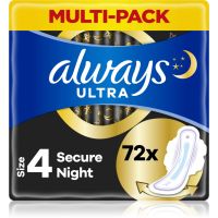 Always Ultra Secure Night санитарни кърпи 72 бр.