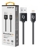 Datový kabel ALIGATOR 2A iPhone lightning 1m, Black