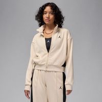 Jordan Wmns Knit Jacket Legend Light Brown - Dámske - Bunda Jordan - Hnedé - FV7104-203 - Veľkosť: M