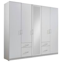 MID.YOU SKRIŇA S OTOČNÝMI DVERAMI, biela, 225/210/58 cm