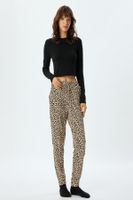 Koton Leopard Printed Pajama Bottoms Carrot Cut Pocket Comfortable Cut