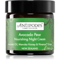 Antipodes Avocado Pear Collagen-Boosting Night Cream nährende Nachtcreme für das Gesicht 60 ml