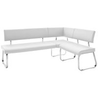 Livetastic ROHOVÁ LAVICA, biela, farba ušľachtilej ocele