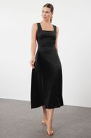 Trendyol Black A-Cut Woven Elegant Evening Dress