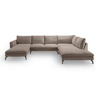 MID.YOU SEDACÍ SOUPRAVA, textil, béžová hnědá