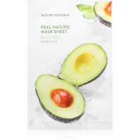 NATURE REPUBLIC Real Nature Avocado Mask Sheet подхранваща платнена маска за суха кожа 23 мл.