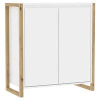 MID.YOU KOMODA, biela, dub artisan, 80/88/40 cm