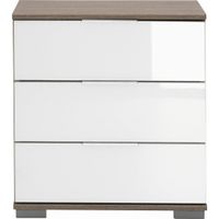 Carryhome NOČNÝ STOLÍK, biela, farba duba, 52/58/38 cm