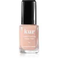 LONDONTOWN Kur Tinted Fortifying Ridge Filler lac de bază pentru unghii, pentru netezire pentru unghii uscate si fragile culoare Apricot Beige 12 ml