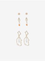 Set of three pairs of earrings in gold color Pieces Locca - Women's