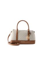 MICHAEL Michael Kors Ručna torbica  zeleno smeđa / prljavo bijela