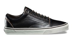 Vans Old Skool All Black Leather Unisex - Tenisky Vans - Čierna - VA38G1OE6-3.5UK - Size: 3.5