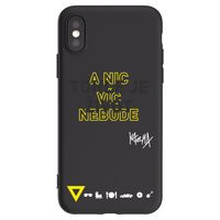 Silikónový čierny obal pre Apple iPhone X/XS - Kazma - TOHLE JE ŽIVOT A NIC VÍC NEBUDE