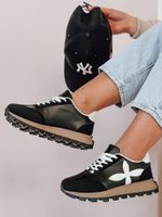 Sportowe sneakersy damskie FLEXIMOT czarne Dstreet