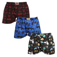 3PACK pánské trenky Styx art klasická guma nadrozměr vícebarevné (3E17789) 5XL