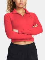 Under Armour Vanish Seamless 1/4 Zip Crop Koszulka Czerwony