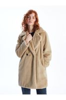 LC Waikiki Jacket Collar Oversize Women's Fur Coat