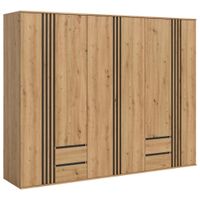 Livetastic SKRIŇA S OTOČNÝMI DVERAMI, antracitová, dub artisan, 240/192/56 cm