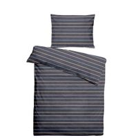 POSTEĽNÁ BIELIZEŇ, flanel, tmavomodrá, 140/200 cm