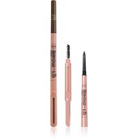 J.Cat Beauty Brow-LA ceruzka na obočie s kefkou odtieň 104 Rich Brown 0.08 g