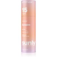 Attitude Sunly Lip Balm zaščitni balzam za ustnice SPF 15 Coconut 8,5 g