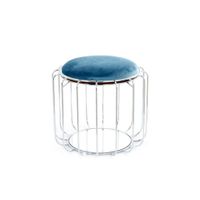 Kayoom PRÍRUČNÝ STOLÍK, strieborná, petrolejová