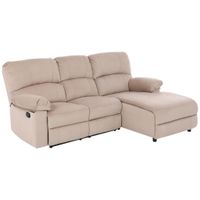 P & B ROHOVÁ SEDAČKA, textil, béžová