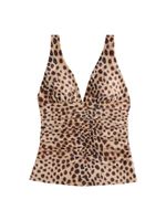 Next Tankini top  smeđa / svijetlosmeđa / crna