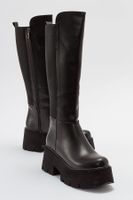 LuviShoes Black Skin Women's Boots