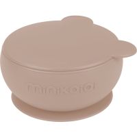 Minikoioi Bowl Bubble Beige silikonska posoda s priseskom 1 kos