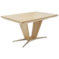 Ambiente JEDÁLENSKÝ STÔL, divoký dub, prírodná farba, farba duba, niklová, 140/90/76 cm