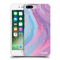 Silikónový čierny obal pre Apple iPhone 8 Plus - Pink liquid