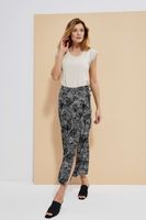 Marisse Patterned Viscose Skirt L-Sc-3719 Black