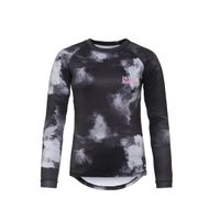 HORSEFEATHERS Dámsky bike dres Deco LS - grayscale GRAY velikost XS
